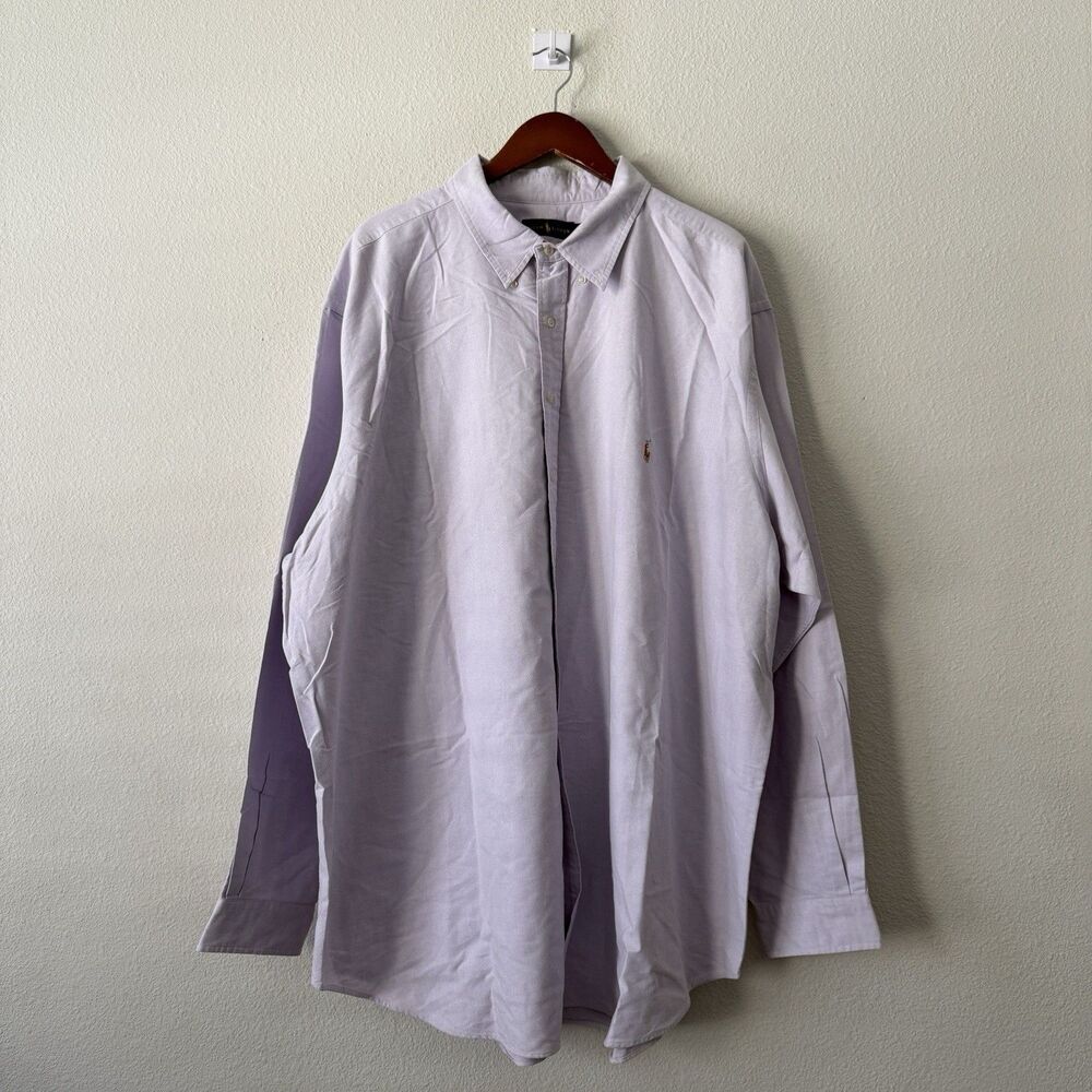 Polo Ralph Lauren Light Purple Button Down Oxford Shirt Pastel Preppy Tall 4XLT